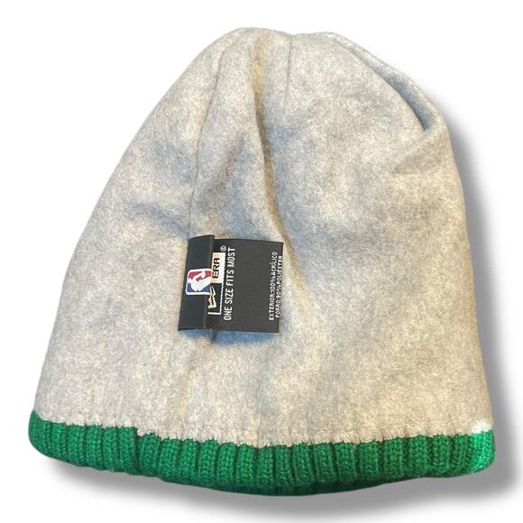 New Era Boston Celtics Knit Beanie Hat Cap Cuff Pom Lined Wool NBA Basketball - Picture 8 of 13